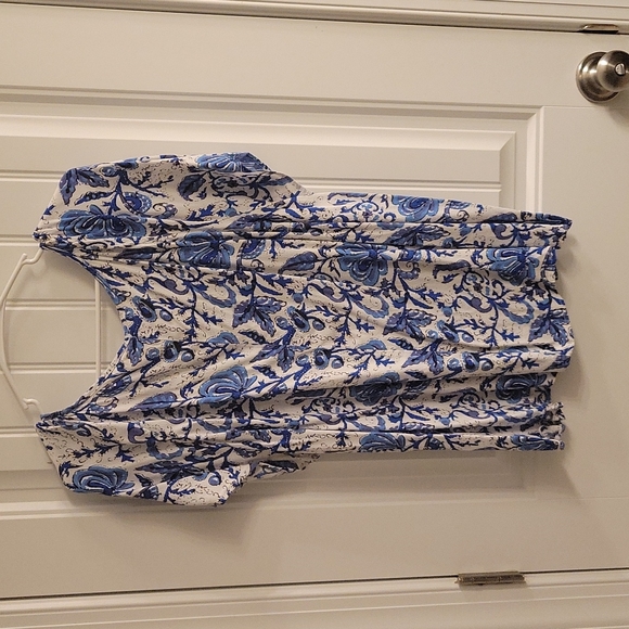 Blue and White Blouse - Picture 3 of 4